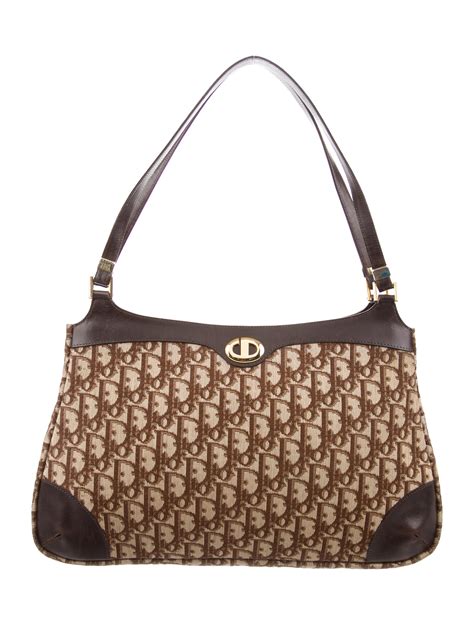 vintage lady dior brown|authentic dior handbags.